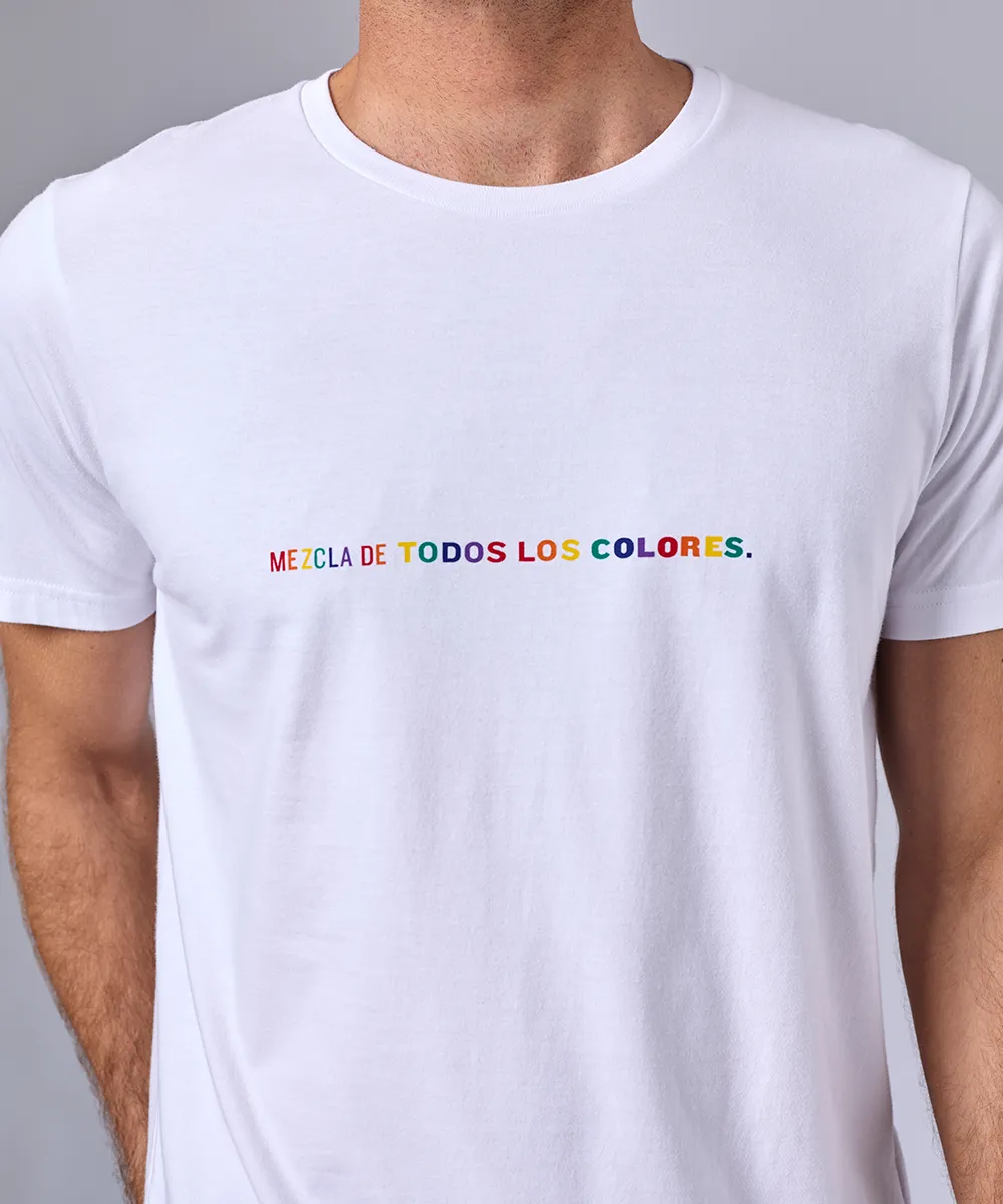 POLO MANGA CORTA JERSEY PRIDE MEZCLA DE COLORES BLANCO OI24
